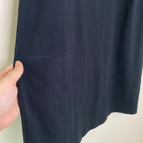 Maeve by Anthropologie Black Annika Knit Puff Sleeve Dress Large - Picture 7 of 11